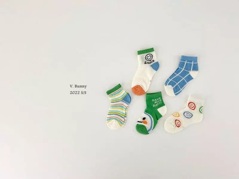 V Bunny - Korean Children Fashion - #minifashionista - Have Socks Set - 8