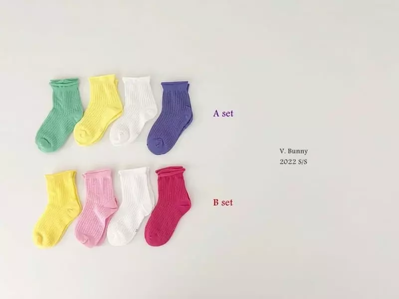 V Bunny - Korean Children Fashion - #minifashionista - Color Paper Socks Set - 11