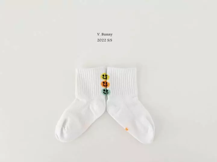 V Bunny - Korean Children Fashion - #minifashionista - Smiley Socks Set - 4