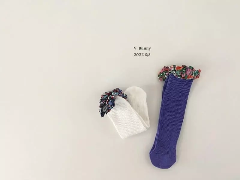 V Bunny - Korean Children Fashion - #stylishchildhood - Floral Socks Set - 3