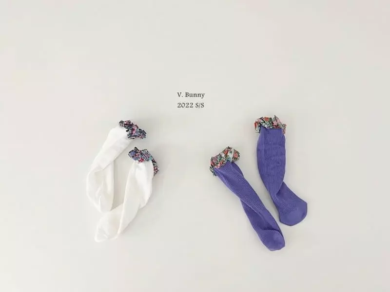 V Bunny - Korean Children Fashion - #toddlerclothing - Floral Socks Set - 2