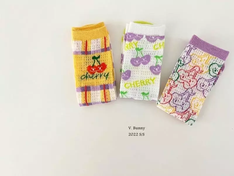 V Bunny - Korean Children Fashion - #toddlerclothing - Cheche Socks Set