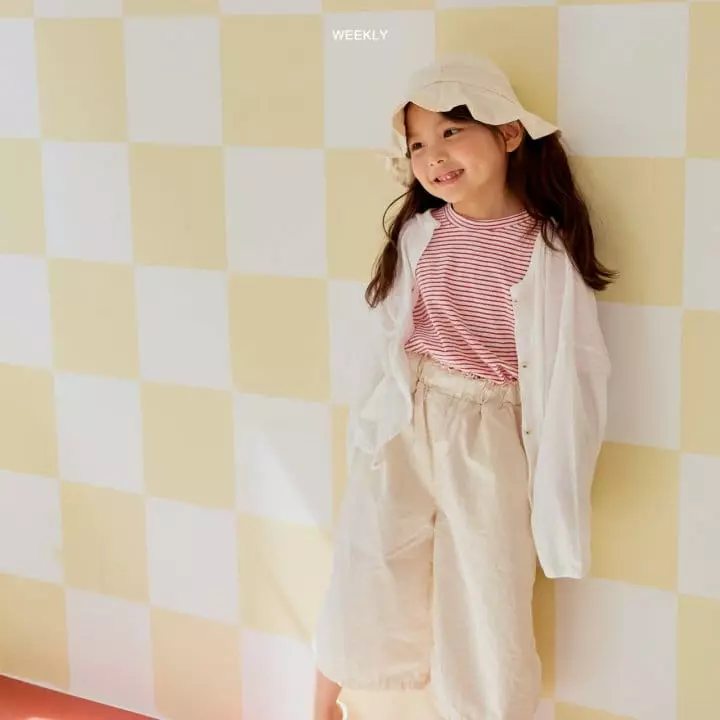 Weekly - Korean Children Fashion - #Kfashion4kids - Vivid Stripes Tee - 6