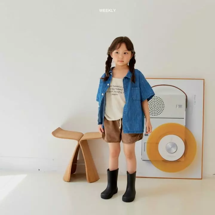 Weekly - Korean Children Fashion - #Kfashion4kids - Point Denim Shirt - 10
