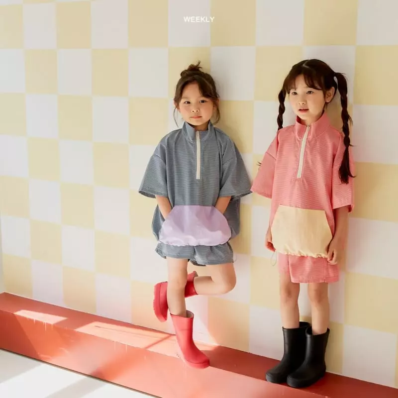 Weekly - Korean Children Fashion - #Kfashion4kids - Well Chis Anorak Top Bottom Set - 8