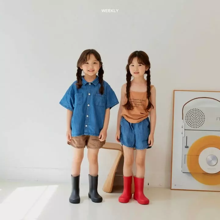 Weekly - Korean Children Fashion - #childrensboutique - Point Denim Shirt - 3