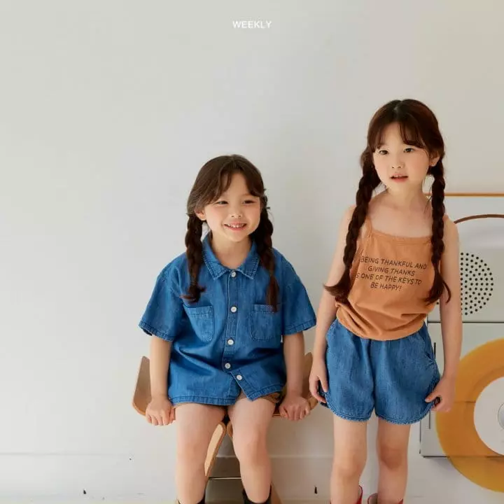 Weekly - Korean Children Fashion - #fashionkids - Point Denim Shirt - 6
