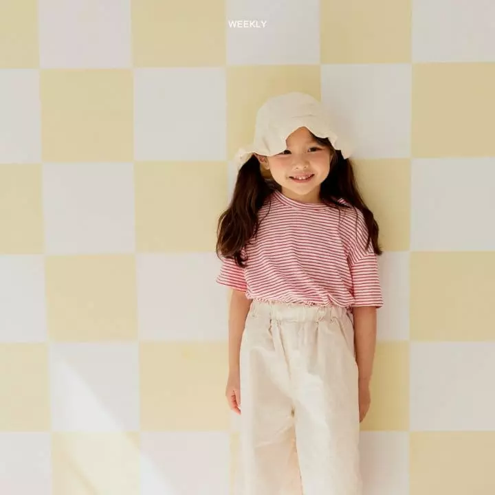 Weekly - Korean Children Fashion - #kidsshorts - Vivid Stripes Tee - 3