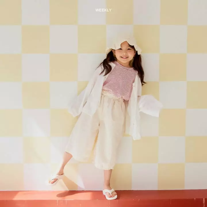 Weekly - Korean Children Fashion - #kidsshorts - Vivid Stripes Tee - 4