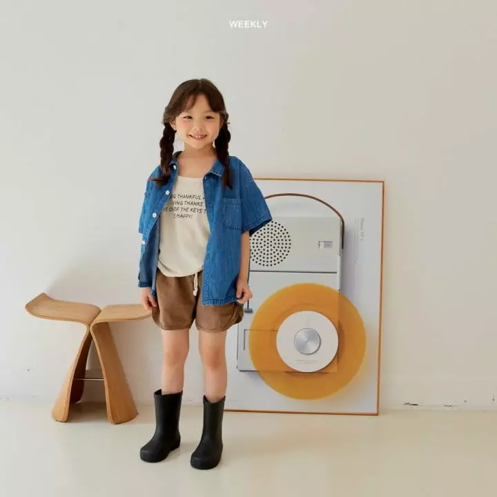 Weekly - Korean Children Fashion - #kidsstore - Point Denim Shirt - 8