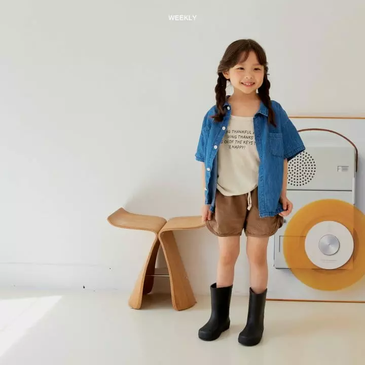 Weekly - Korean Children Fashion - #kidzfashiontrend - Point Denim Shirt - 9