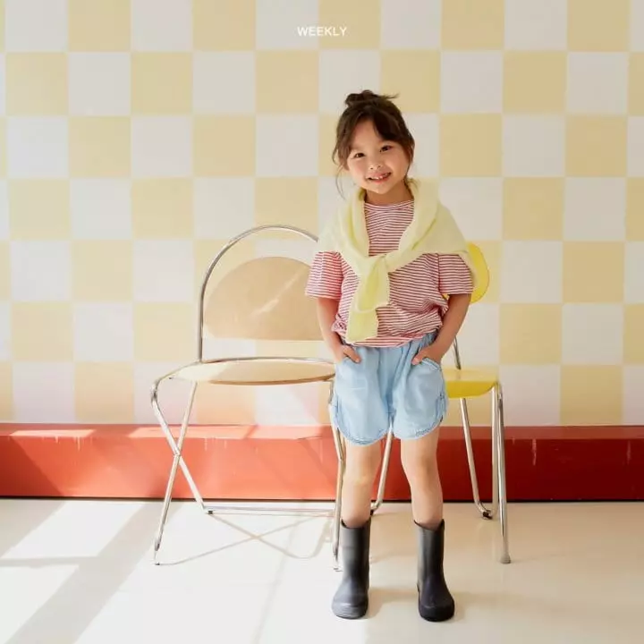 Weekly - Korean Children Fashion - #littlefashionista - Vivid Stripes Tee - 7
