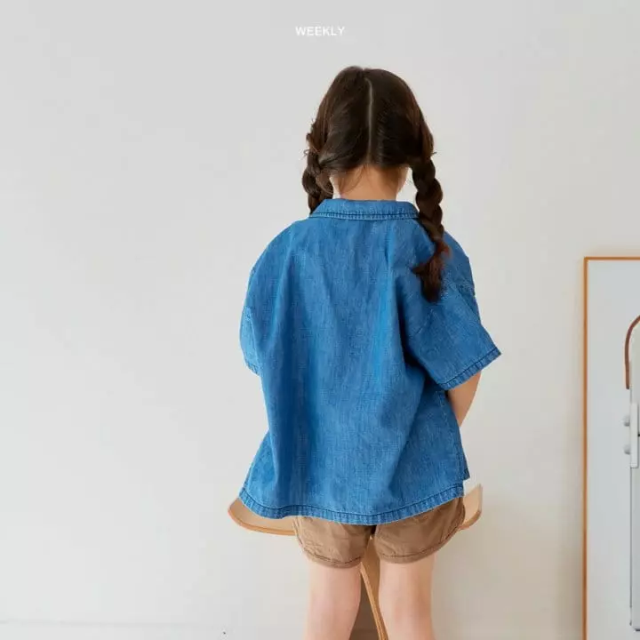Weekly - Korean Children Fashion - #littlefashionista - Point Denim Shirt - 11