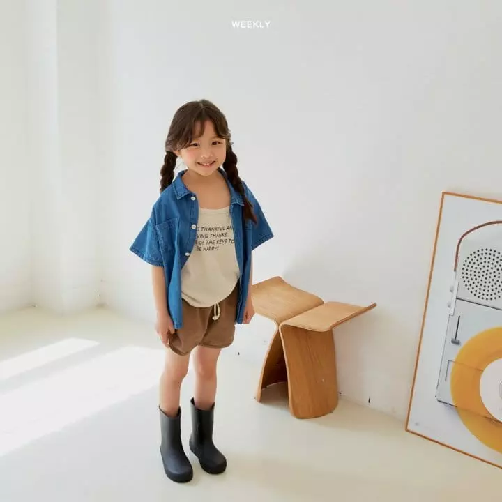 Weekly - Korean Children Fashion - #magicofchildhood - Point Denim Shirt - 12