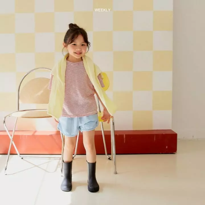 Weekly - Korean Children Fashion - #minifashionista - Vivid Stripes Tee - 9