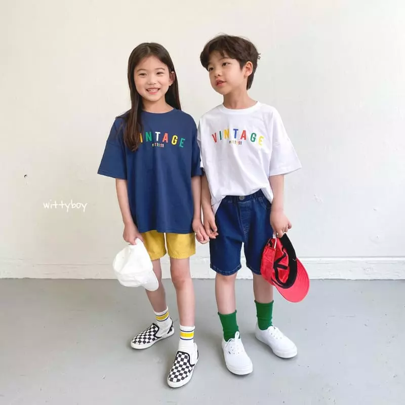 Witty Boy - Korean Children Fashion - #childrensboutique - Vintage Tee - 8