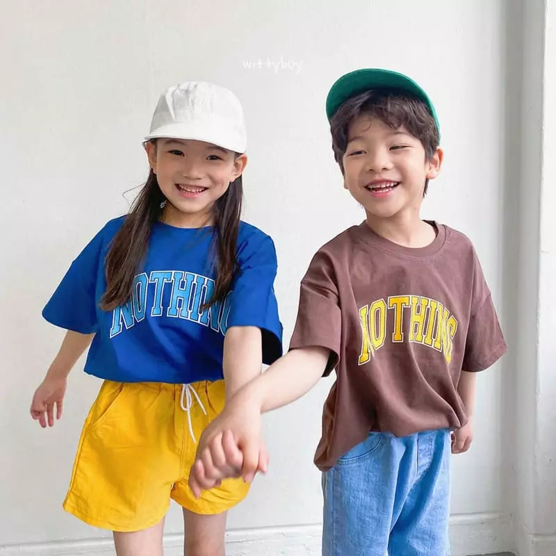 Witty Boy - Korean Children Fashion - #kidsshorts - Nothing Tee - 8