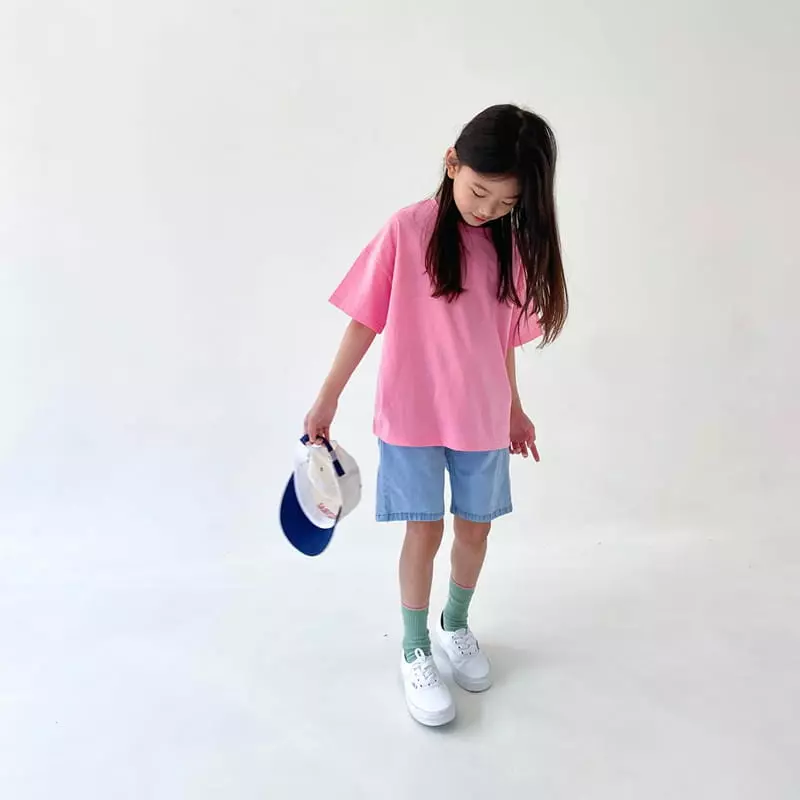 Witty Boy - Korean Children Fashion - #kidsshorts - Denim Key Tee - 2
