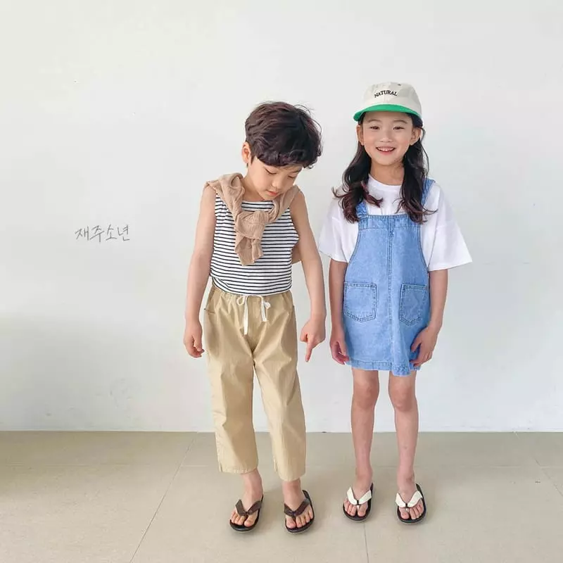 Witty Boy - Korean Children Fashion - #kidsstore - Denim Key Tee - 4