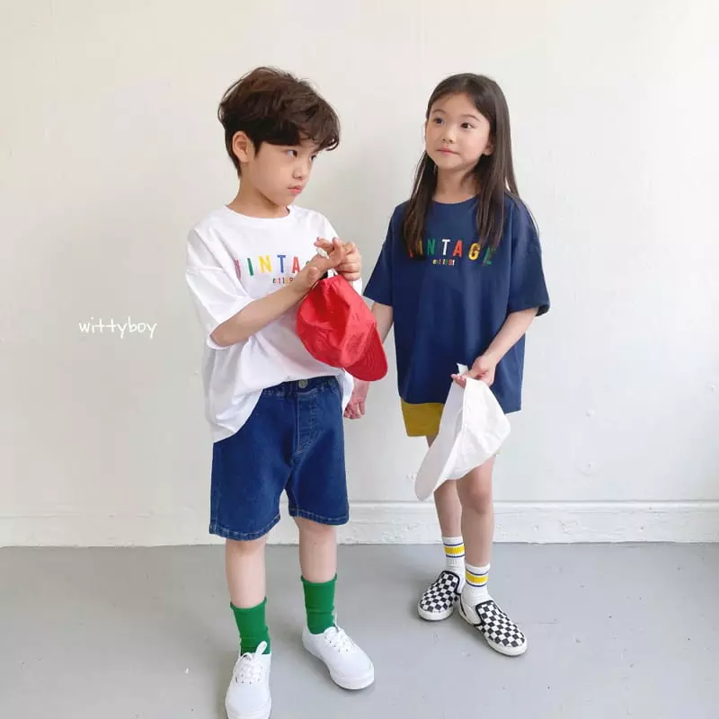 Witty Boy - Korean Children Fashion - #magicofchildhood - Vintage Tee