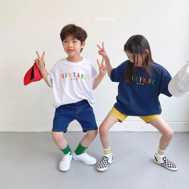 Witty Boy - Korean Children Fashion - #prettylittlegirls - Vintage Tee - 3