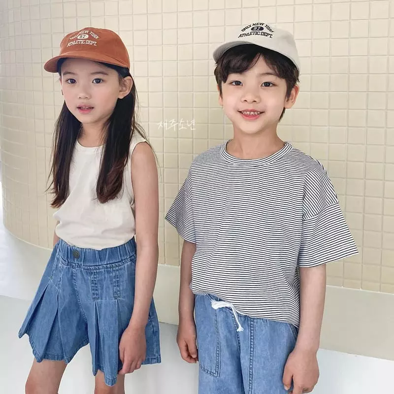 Witty Boy - Korean Children Fashion - #stylishchildhood - Multi Stripes Tee - 9