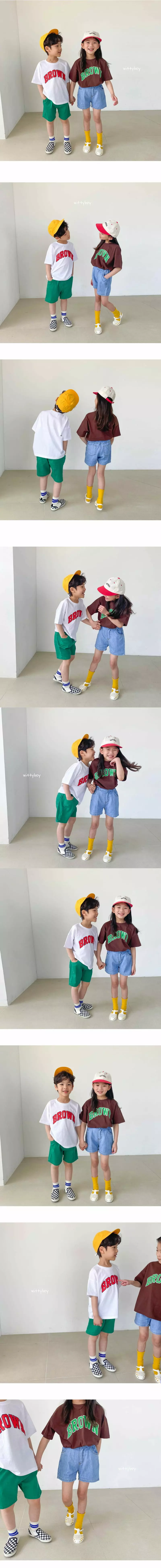 Witty Boy - Korean Children Fashion - #toddlerclothing - Brown Tee - 2