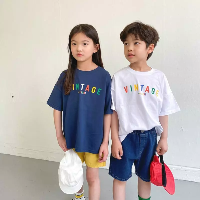 Witty Boy - Korean Children Fashion - #toddlerclothing - Vintage Tee - 5