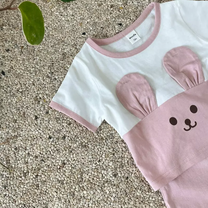 Woodie - Korean Baby Fashion - #babyclothing - Beba Animal Top Bottom Set