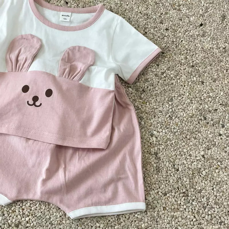 Woodie - Korean Baby Fashion - #babyfashion - Beba Animal Top Bottom Set - 2