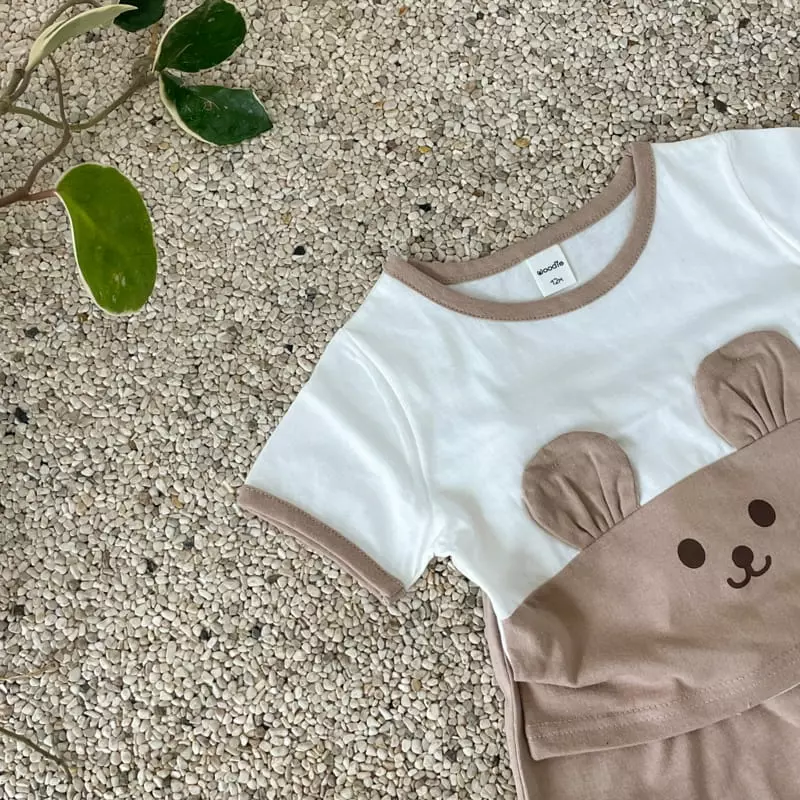Woodie - Korean Baby Fashion - #babyfever - Beba Animal Top Bottom Set - 4