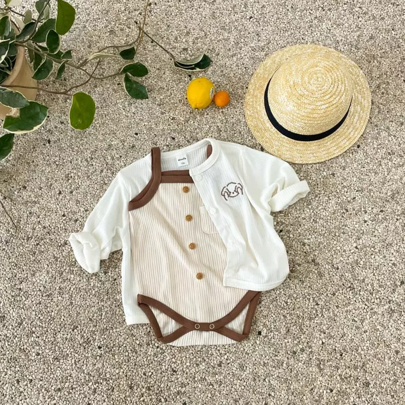 Woodie - Korean Baby Fashion - #babylifestyle - Bebe Rib Bodysuit