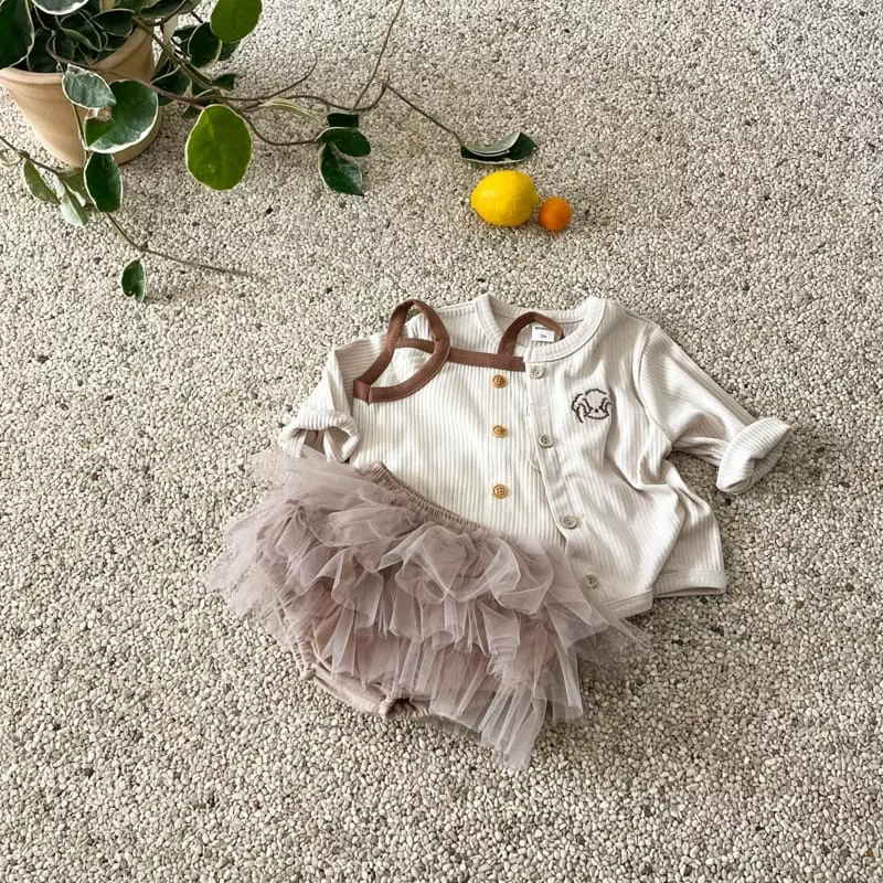 Woodie - Korean Baby Fashion - #babyootd - Bebe Rib Bodysuit - 3