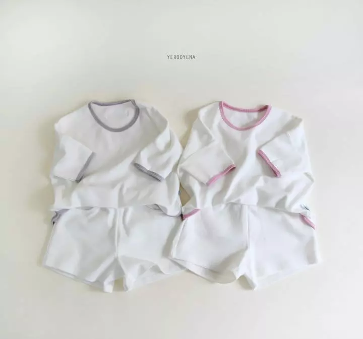 Yerooyena - Korean Children Fashion - #Kfashion4kids - Loose Color Summer Top Top Bottom Set
