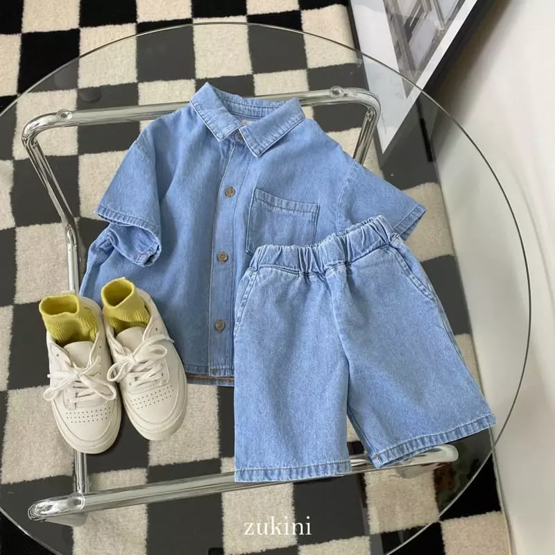 Zukini - Korean Children Fashion - #designkidswear - Worl Denim Shirt - 7