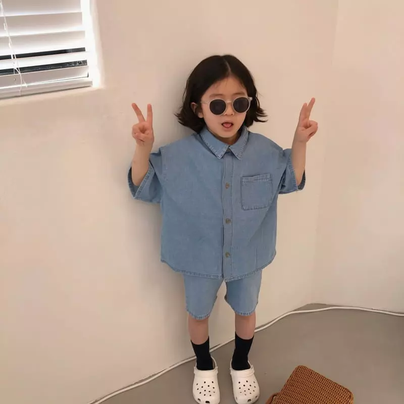 Zukini - Korean Children Fashion - #fashionkids - Worl Denim Shirt - 9