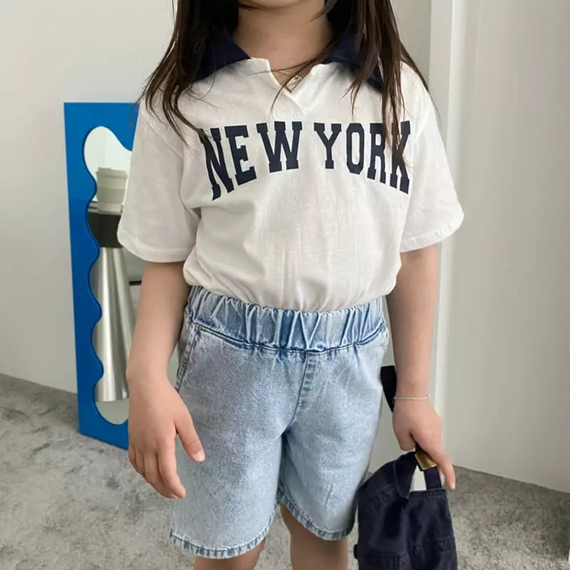 Zukini - Korean Children Fashion - #kidsshorts - Yorker Collar Tee - 7