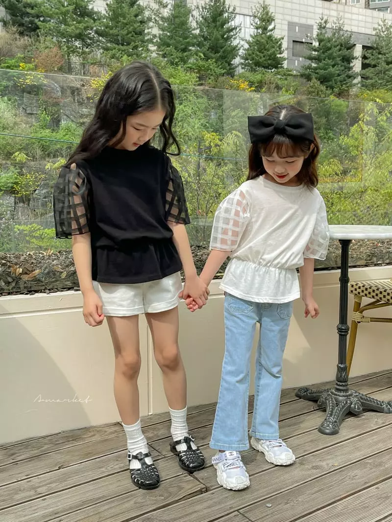 a-Market - Korean Children Fashion - #kidzfashiontrend - Mesh Puff Blouse - 4