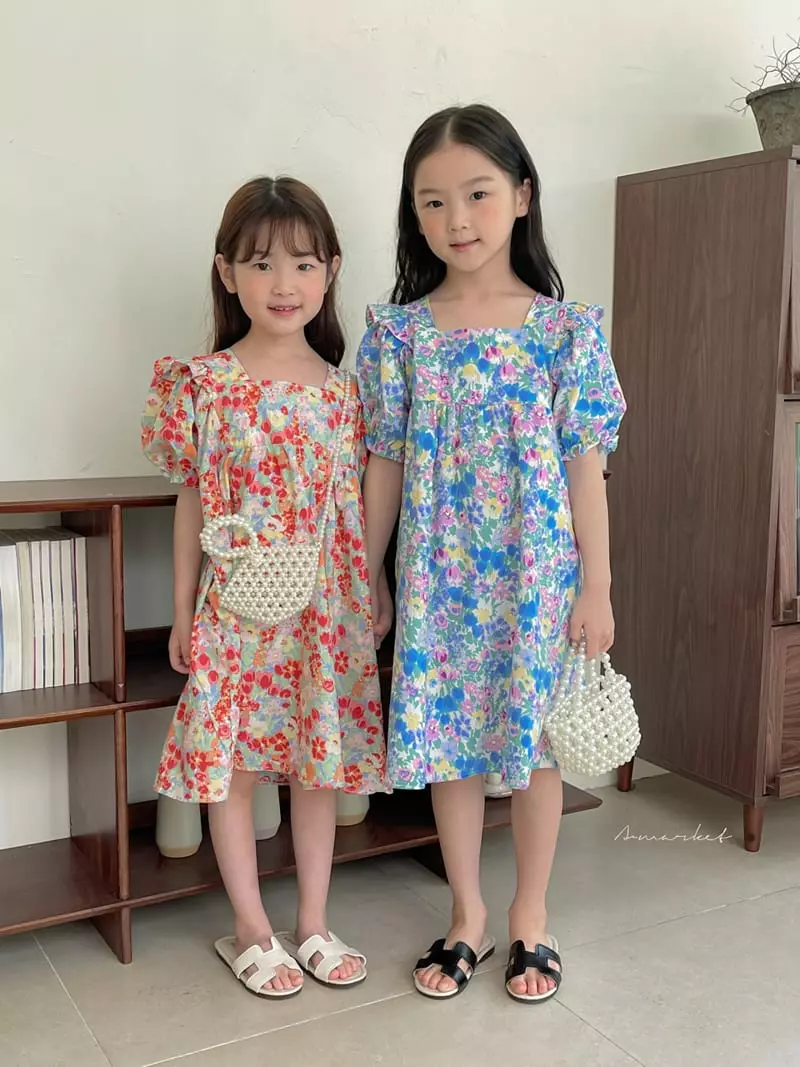 a-Market - Korean Children Fashion - #Kfashion4kids - Flower One-piece