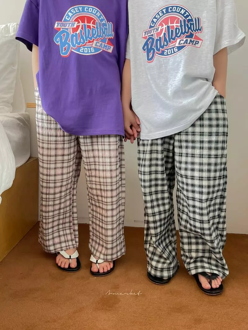 a-Market - Korean Children Fashion - #childofig - Pine Check Pants - 6