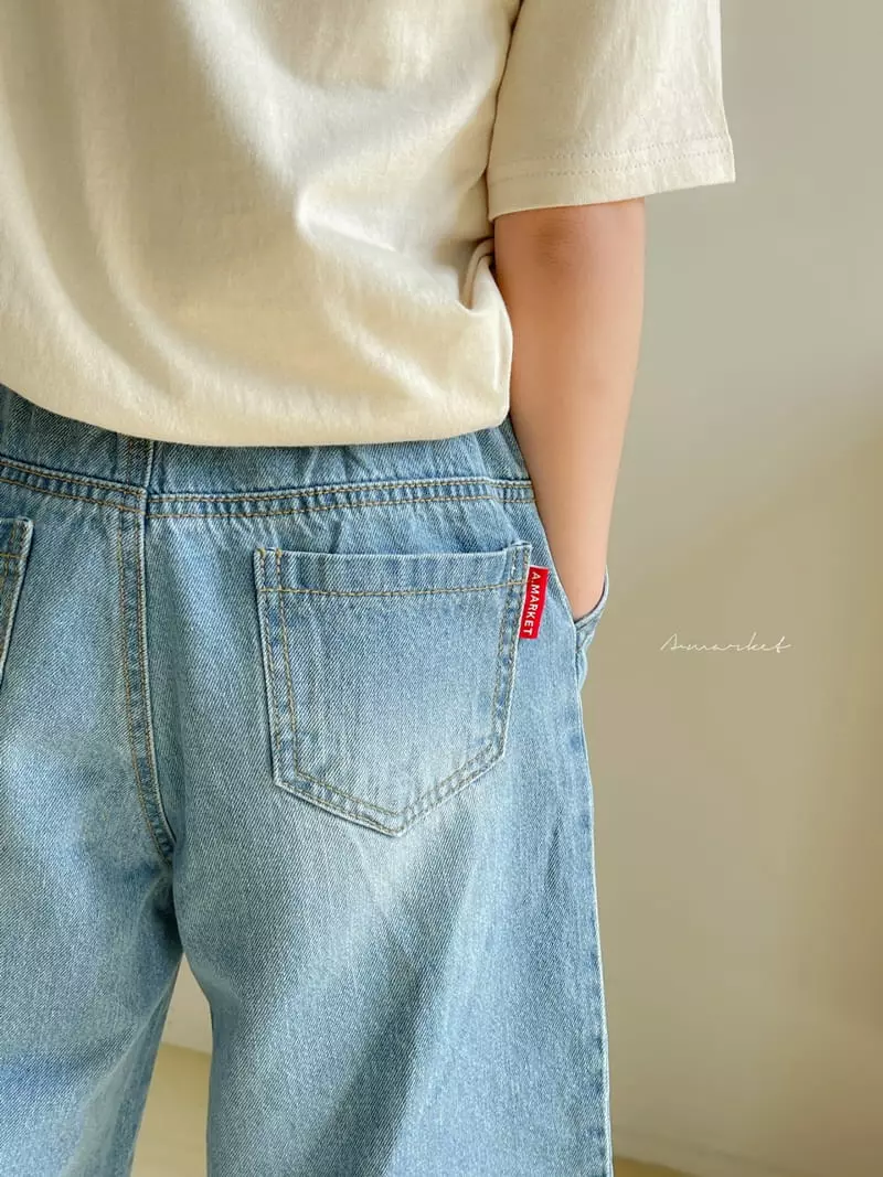 a-Market - Korean Children Fashion - #childofig - Denim Morden Pants - 7