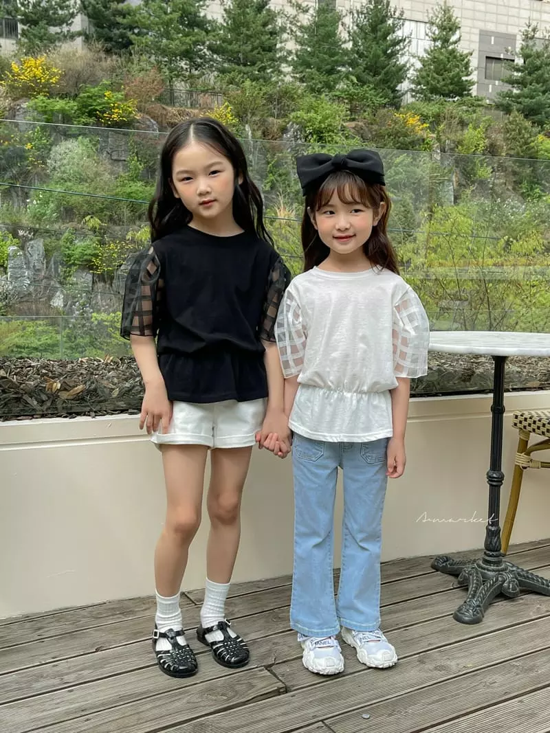 a-Market - Korean Children Fashion - #childofig - Mesh Puff Blouse - 12