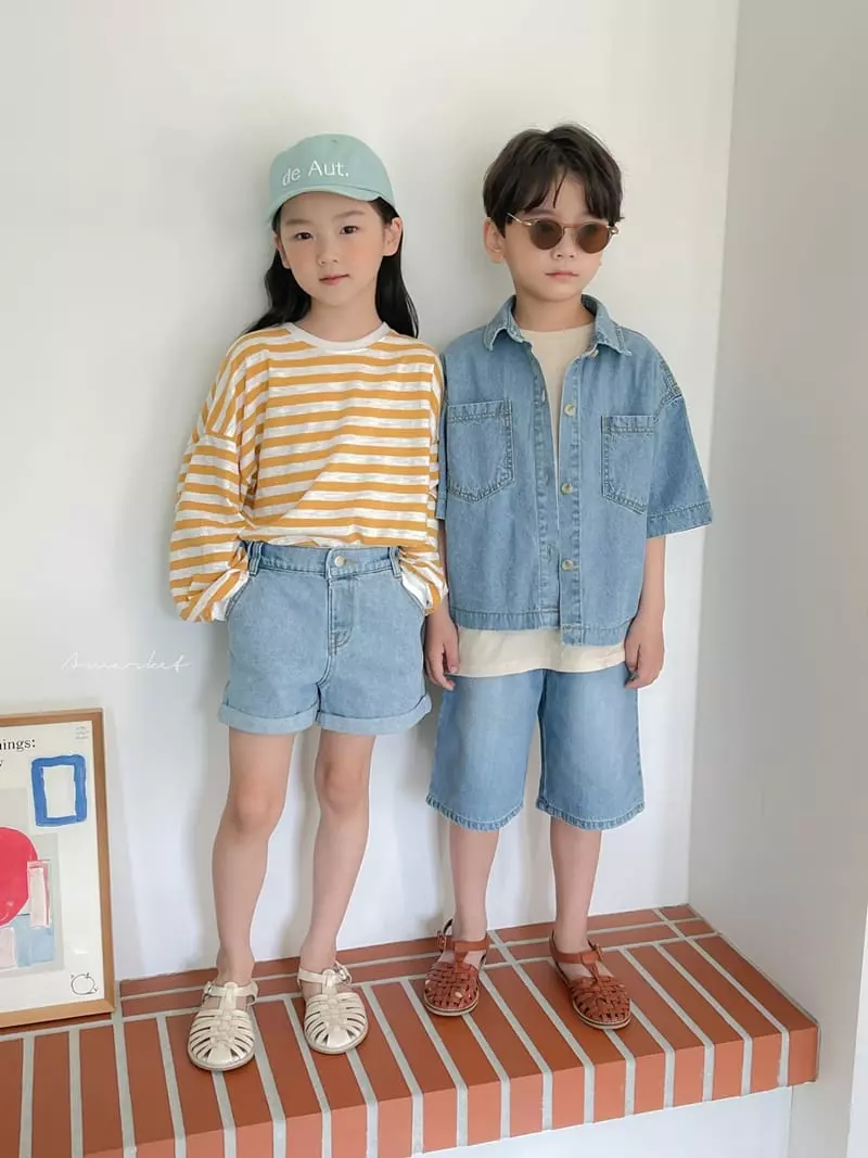 a-Market - Korean Children Fashion - #childrensboutique - Denim Morden Pants - 8