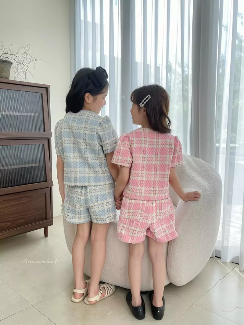 a-Market - Korean Children Fashion - #childrensboutique - Check Twid Jacket - 7
