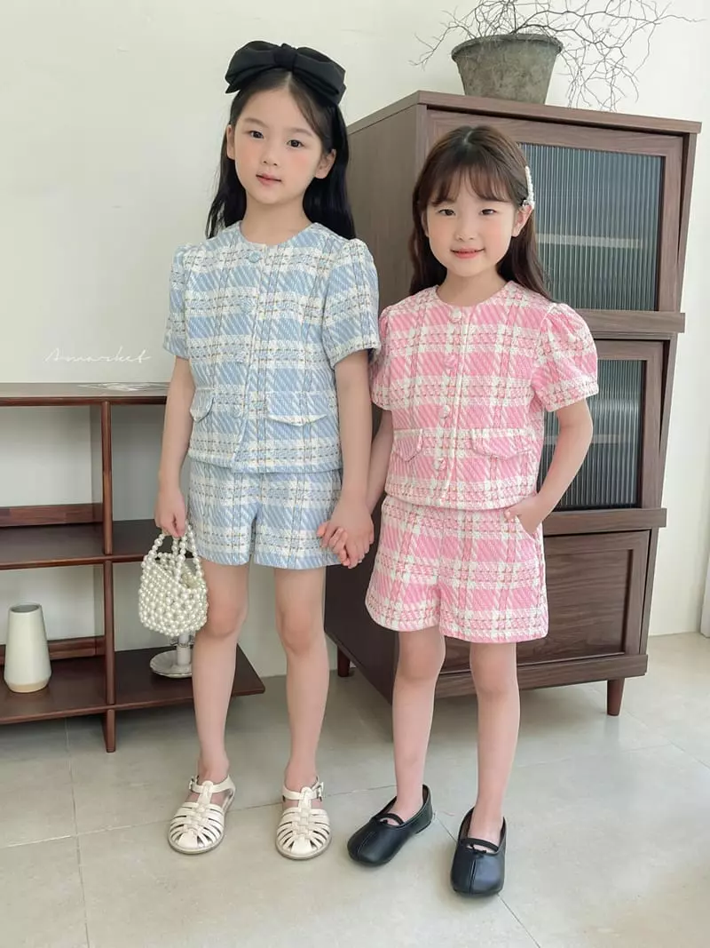 a-Market - Korean Children Fashion - #childrensboutique - Check Twid Pants - 6