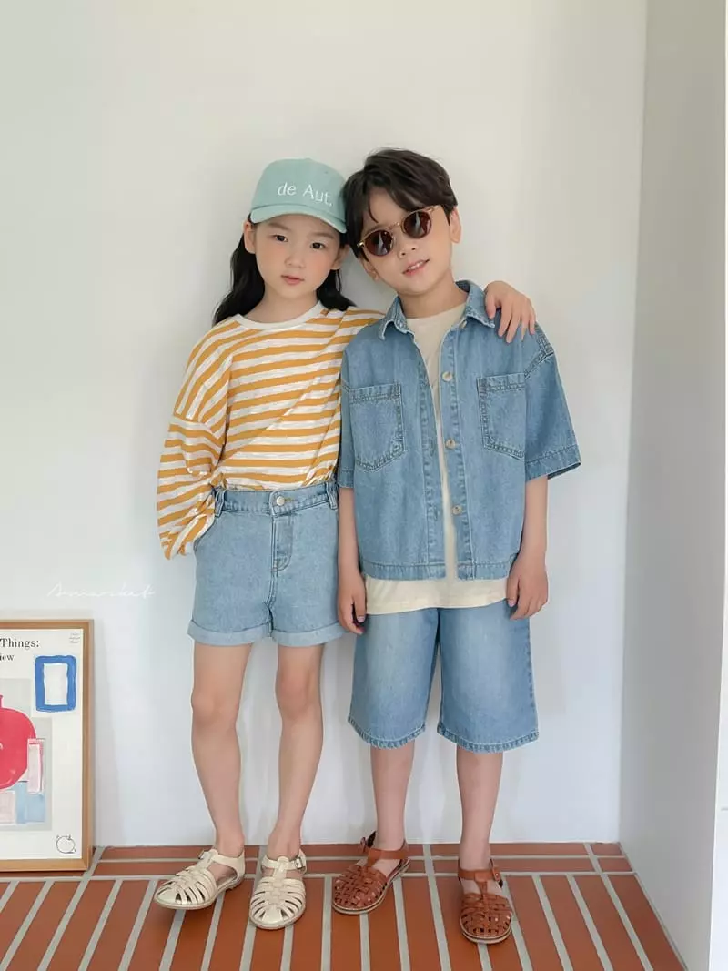 a-Market - Korean Children Fashion - #designkidswear - Denim Morden Pants - 9
