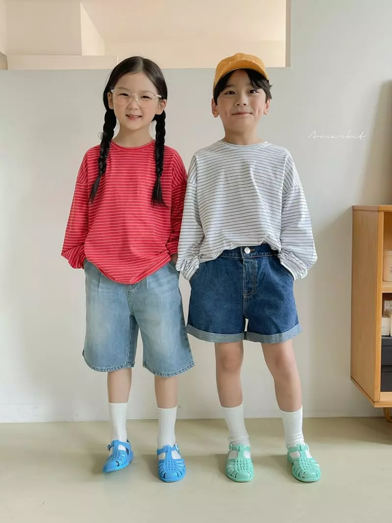a-Market - Korean Children Fashion - #designkidswear - Play Stripes Tee