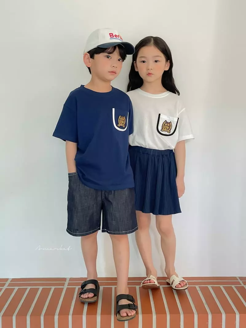 a-Market - Korean Children Fashion - #discoveringself - School Pocket Tee - 12