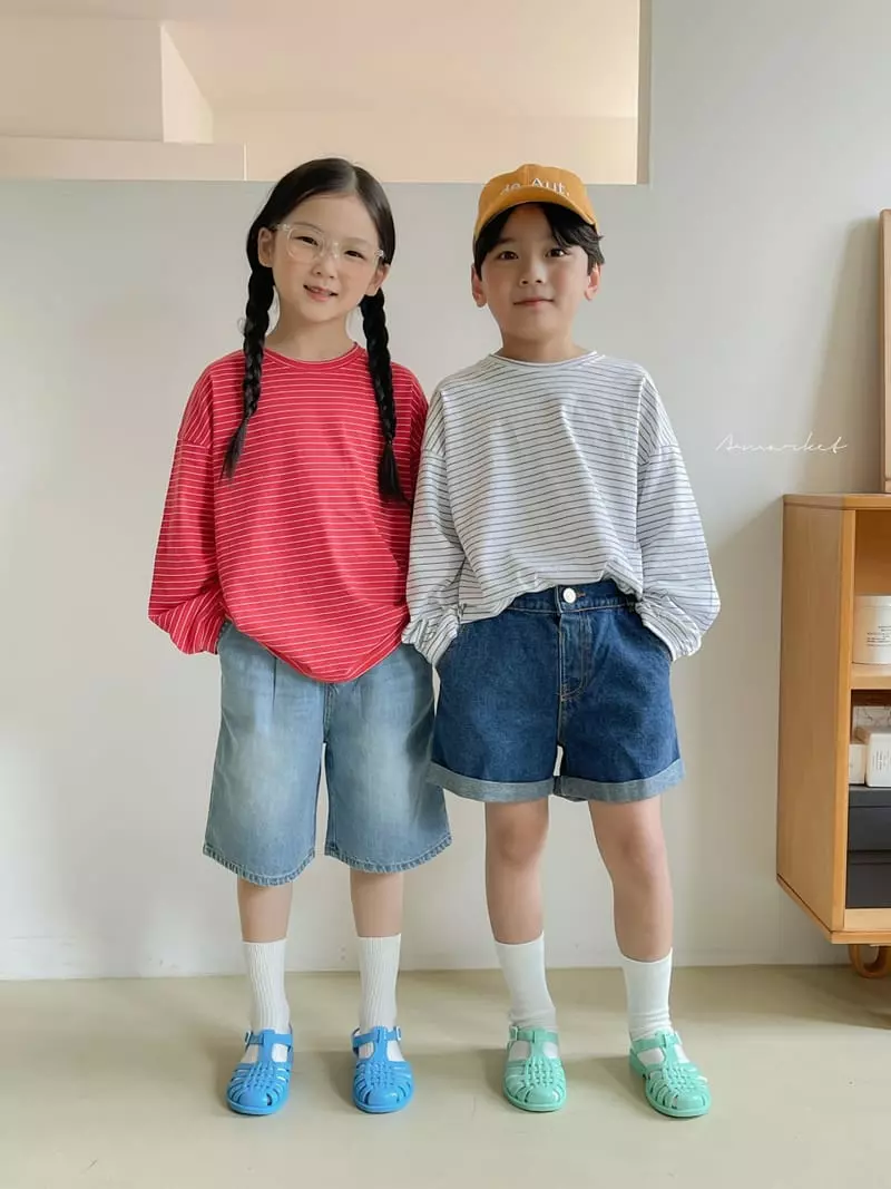 a-Market - Korean Children Fashion - #discoveringself - Play Stripes Tee - 2