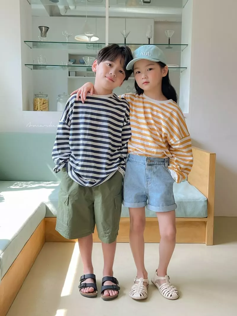 a-Market - Korean Children Fashion - #discoveringself - Pound Stripes Tee